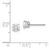 Black Bow Jewelry 5.25mm Round Cubic Zirconia Stud Earrings in 14k White Gold - 4 of 4