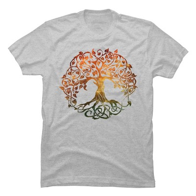 Men's Design By Humans \Golden\" Tree" By Jetti T-Shirt