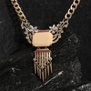 SOHI Women's Peach Orange Party Stone Statement Necklace - 3 of 4