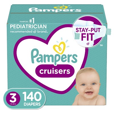 Pampers Cruisers Diapers Enormous Pack - Size 3 - 140ct