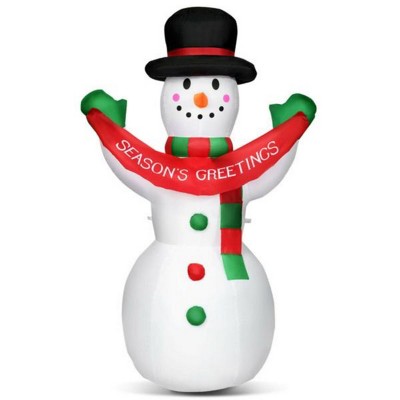 INFURNIC Party Decorations and Accessories Inflatable Snowman with Stable Design for Christmas Display, Multicolored, 3.5"*2.3"*6"