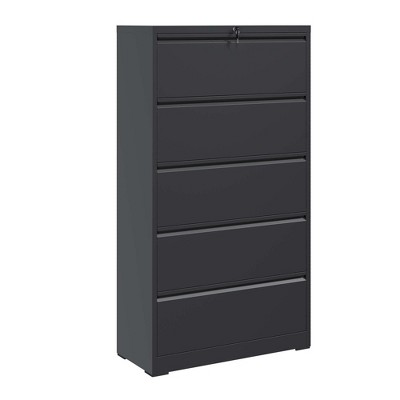 Kumasinova 2/3/4/5-Drawer Metal Flat File Cabinet with Lock,Space-Saving Filing Cabinet for A4/Legal/Letter Size File for Office&Home
