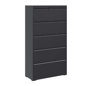 Kumasinova 2/3/4/5-Drawer Metal Flat File Cabinet with Lock,Space-Saving Filing Cabinet for A4/Legal/Letter Size File for Office&Home - 1 of 4