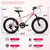 RISOKEYS 20 inch 21 Speed Children's Mountain  Bicycle, Shock Absorbing Front Fork & V - brakes,Boys and Girls Kids Bike for Outdoor Adventure - 3 of 4
