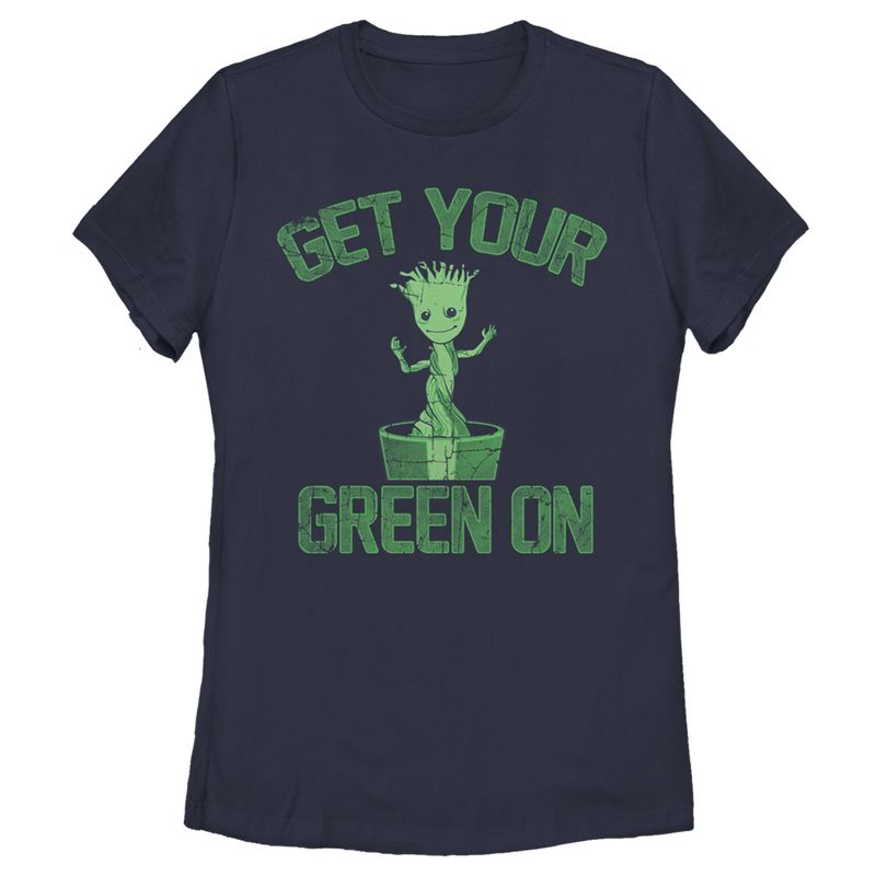 Women's Marvel Groot St. Patrick's Day Get Your Green On T-Shirt, 1 of 5