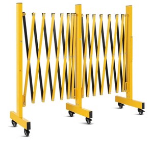 Barricade Gate, Safety Barrier - 16/23FT Metal Expandable Folding Gate, Portable Traffic Crowd Control Fence - 1 of 4