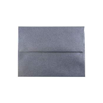 JAM Paper A2 Metallic Invitation Envelopes 4.375 x 5.75 Stardream Anthracite Black 50/Pack (GCST606I