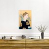 Woman in Black Dress with Bird by Sally B Unframed Wall Canvas - iCanvas - 2 of 4