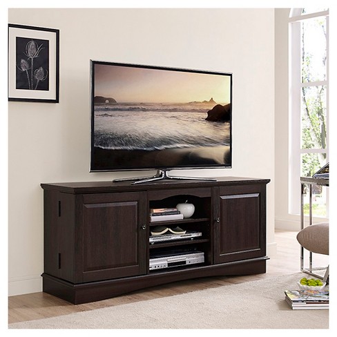 60" Wood TV Media Stand Storage Console - Espresso ...