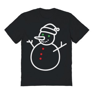 Rerun Island Men's Snow Christmas Man Short Sleeve Graphic Cotton T-Shirt - 1 of 1