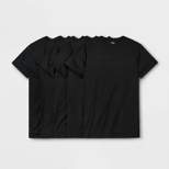 Men's 4+1 Bonus Pack Short Sleeve Crew Neck Undershirt - Goodfellow & Co™ Black