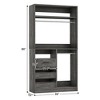 Besiost 36-In Closet Organizer with Wood Drawers, Freestanding Closet System with Hanging Rods - 4 of 4