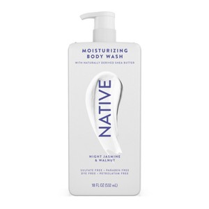 Native Moisturizing Shea Butter 24hr Hydration Sulfate Free and Paraben Free Body Wash - 18 fl oz - 1 of 4