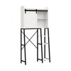 VYNXARIA Over The Toilet Storage Cabinet, Bathroom Shelves Over Toilet with Sliding Barn Door,Adjustable Shelves and Side Storage Rack-White - 3 of 4