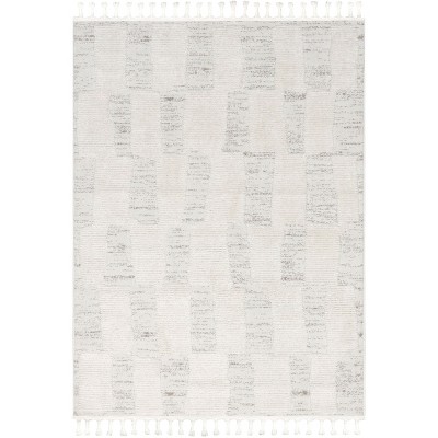 Nuloom Magnolia High-Low Geometric Tasseled Indoor Area Rug