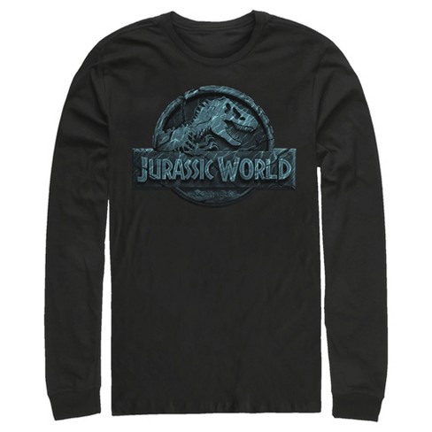 Men's Jurassic World Water Ripple Logo Long Sleeve Shirt - Black ...