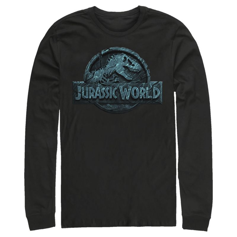 Men's Jurassic World Water Ripple Logo Long Sleeve Shirt, 1 of 4