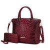 MKF Collection Liora Women's Croc Embossed Tote & Wallet Set Functional by Mia K - 2 of 4
