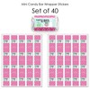 Big Dot of Happiness Whole Llama Fun - Mini Candy Bar Wrapper Stickers - Llama Fiesta Baby Shower or Birthday Party Small Favors - 40 Count - 3 of 4