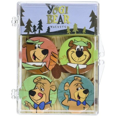 Crowded Coop, LLC Hanna-Barbera Yogi Bear Magnet 4-Pack