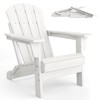 Folding Adirondack Chair, HDPE Outdoor All-Weather Fire Pit Chairs, Outdoor Wooden Lounge Chair, Modern Lounger Adirondack Chairs Ergonomic - 2 of 4