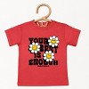 The Juniper Shop SmileyWorld Your Best Is Enough Floral Toddler Short Sleeve Tee - 2 of 4