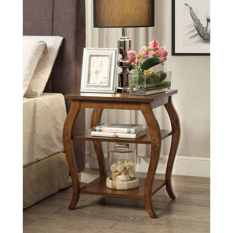 18&#34; Becci Accent Table Walnut Finish - Acme Furniture, 1 of 5