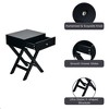 Costway Set of 2 X-Shaped Nightstand Side End Table Bedside Table w/ Drawer - image 2 of 4