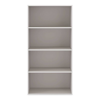 Quincy Taupe Grey 4-Tier Stackable Composite Bookcase