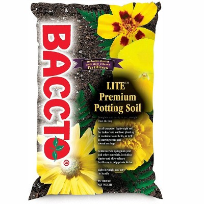 Michigan Peat 1420 Baccto Lite Premium Potting Soil for Indoor Outdoor Gardening, Seed Starting, Propagation, and More, , 20 Quart Bag