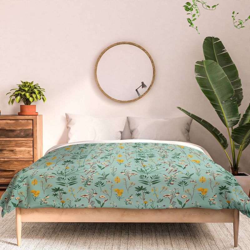 Holli Zollinger Zarah Wildflower Comforter Set Green - Deny Designs, 4 of 6