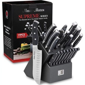 Master Maison Stainless Steel Professional Master Maison Knife Set-19-Pieces,Gray - 1 of 4