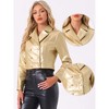 Allegra K Women's Double-breasted Long Sleeve Notch Lapel Y2K Disco Jacket - 2 of 4