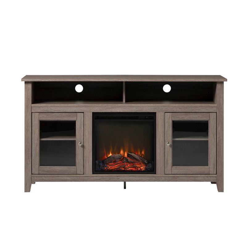 Ackerman Modern Transitional Tall with Electric Fireplace TV Stand for TVs up to 65" - Saracina Home, 5 of 12