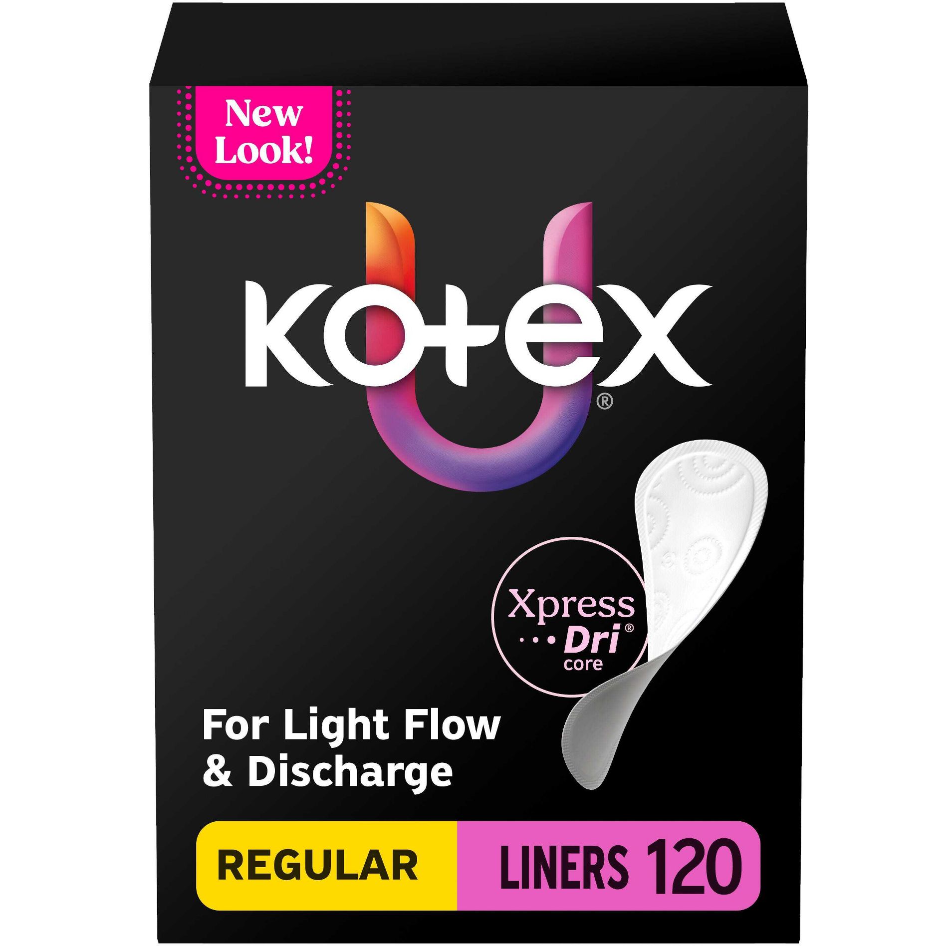 Kotex Core Regular Liners - 120ct
