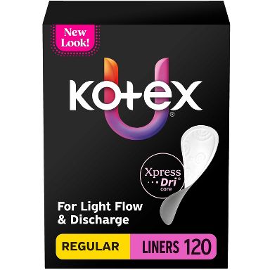 Kotex Regular Liners - 120ct