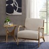 VYNXARIA Mid century modern solid wood frame lounge chair£¬Cream - 2 of 4