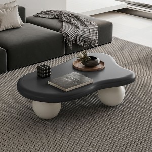 NicBex Irregular Cloud-Shaped Coffee Table for Living Room,Small End Table with Sturdy Legs,Living Room Furniture - 1 of 4