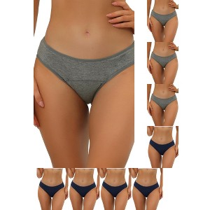 INSPIRE CHIC Women's Mid-Rise Available in Plus Size Hipster Underwears 9 Packs - 1 of 4