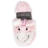 Elanze Designs Unicorn Pink Women's Animal Cozy Plush Lined Non Slip Fuzzy Slipper - Medium - 3 of 4