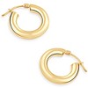 Pompeii3 14k Yellow Gold 3.5mm Small Designer Hoops Women's Earrings 3/4" Tall 1.25grams - 3 of 4