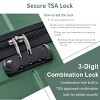 FURNIinspire Luggage 20 Inch Carry On Luggage, Lightweight Durable Suitcase with Wheels for Travel Business, Green, 8.3"*13.6"*21.5" - 4 of 4