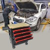 Belatt 4 Drawer Tool Trolley Cart, Wood Top - Heavy Duty Tool Box, Ball Bearing Slides, with Wheels and Adjustable Shelves, Black - 4 of 4