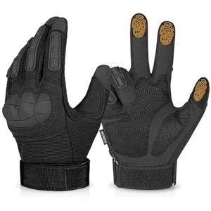 Tactical Gloves for Men, Motorcycle Military Combat Gloves Black Airsoft Gloves Touchscreen for Airsoft Outdoor Hunting Shooting Climbing - 1 of 1