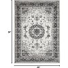 Oriental Medallion Rug - Kid and pet friendly washable vintage floral carpet with non-slip backing - 2 of 4