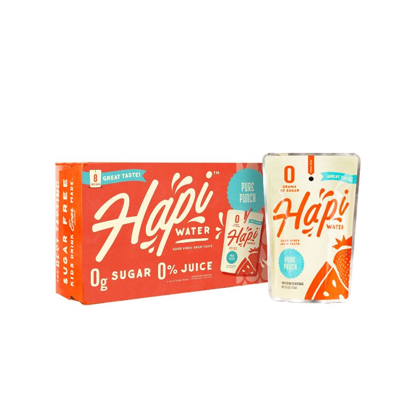 Hapi Water Pure Punch Fruit Flavored Water Beverage - 8pk/6 fl oz Pouches, 1 of 10