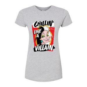 Women's - Disney Villains - Cruella Chillin Like A Villain Fitted Graphic T-Shirt - 1 of 3