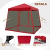 EAGLE PEAK 10x10ft Slant Leg Pop up Gazebo Patio Canopy Tent Shelter with Netting - 4 of 4