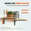 VEVOR Shelf Bracket, Heavy Duty Floating Shelf Brackets 10 x 6 in, 4 Pcs Brackets for Shelves, 5mm Thick Matte Black L Shelf Bracket,Black - 4 of 4