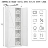 Kumasinova Steel Kitchen Pantry Cabinet with 4 Adjustable Shelves,2 Doors Metal Storage Cabinet with Gold Handles,Anti-Tip for Kitchen,Office - 3 of 4